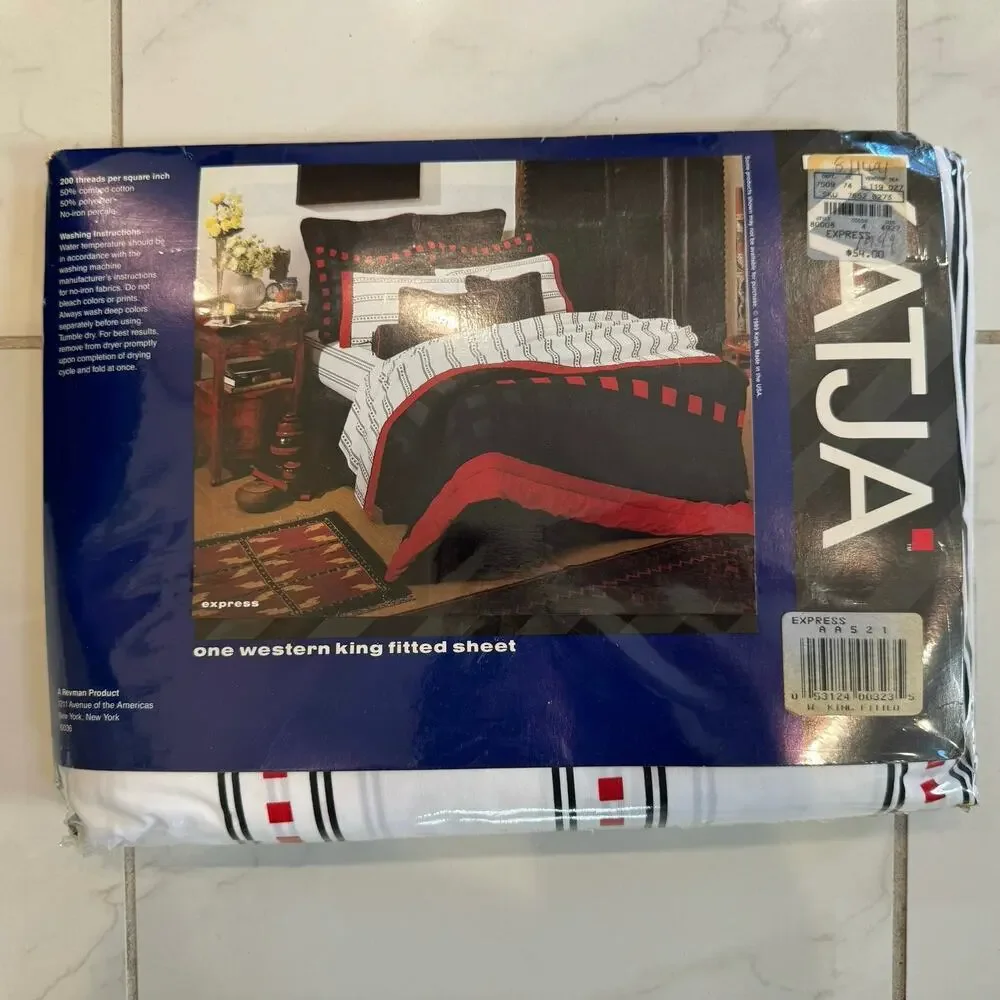 Revman Sheet Set Katja California King Vintage‎ 1989 200 TC Percale NEW